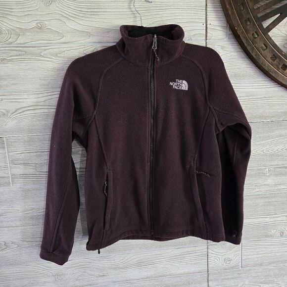 The North Face Brown Full Zip Up Womens SZ S Fleece - Picture 5 of 6